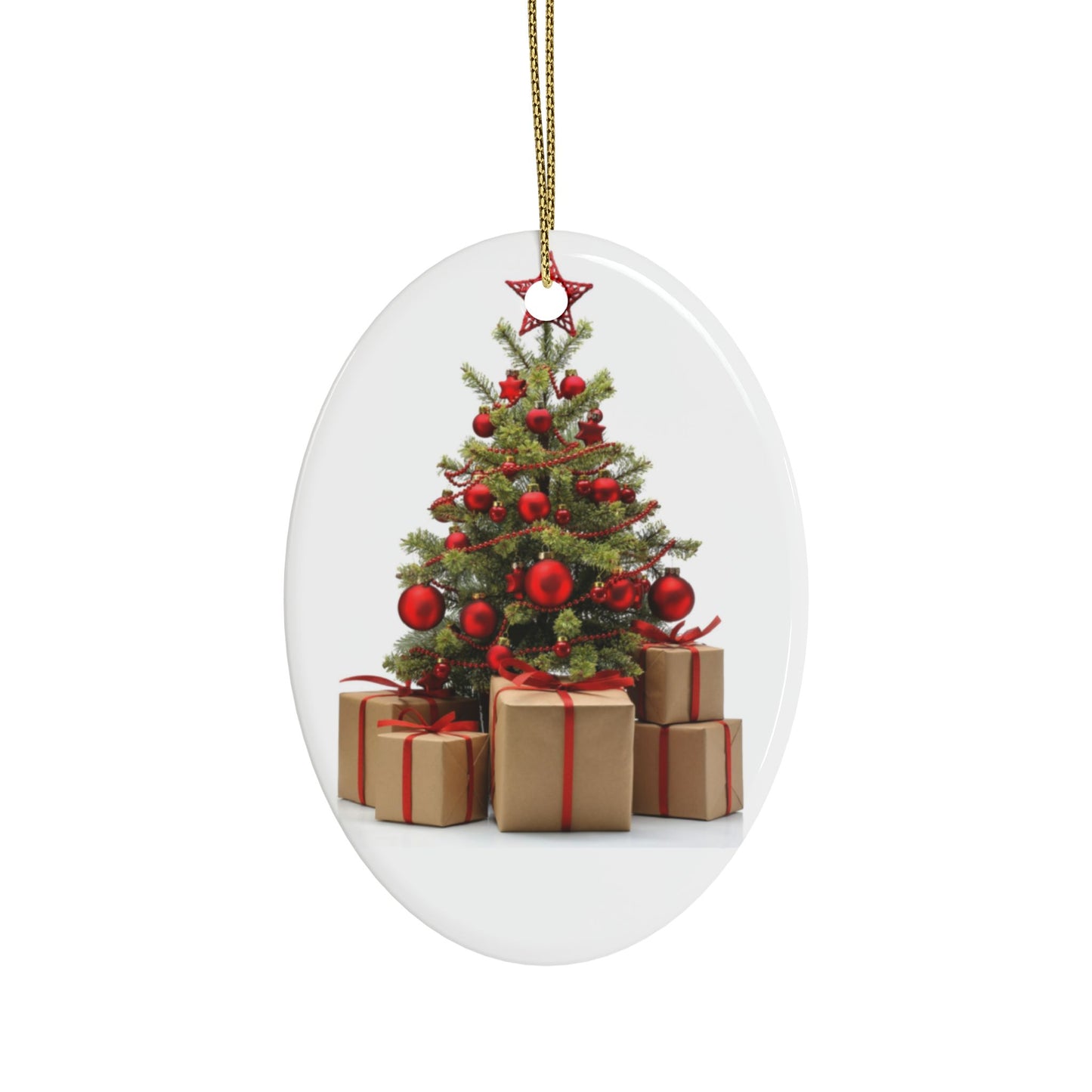 Ceramic Ornaments - Christmas Ornament Decorations, Holiday Tree Ornaments, Festive Ornament Set, Xmas Decor, Winter Home Decor