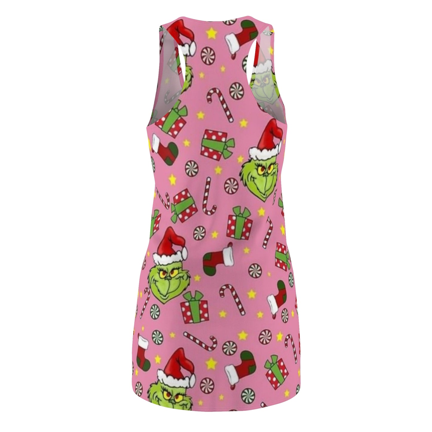 Racerback Dress, Grinch Dress, Women's Dress, Sleeveless Dress, Christmas Dress, Holiday Dress, Funny Dress, Costume Dress, Party Dress